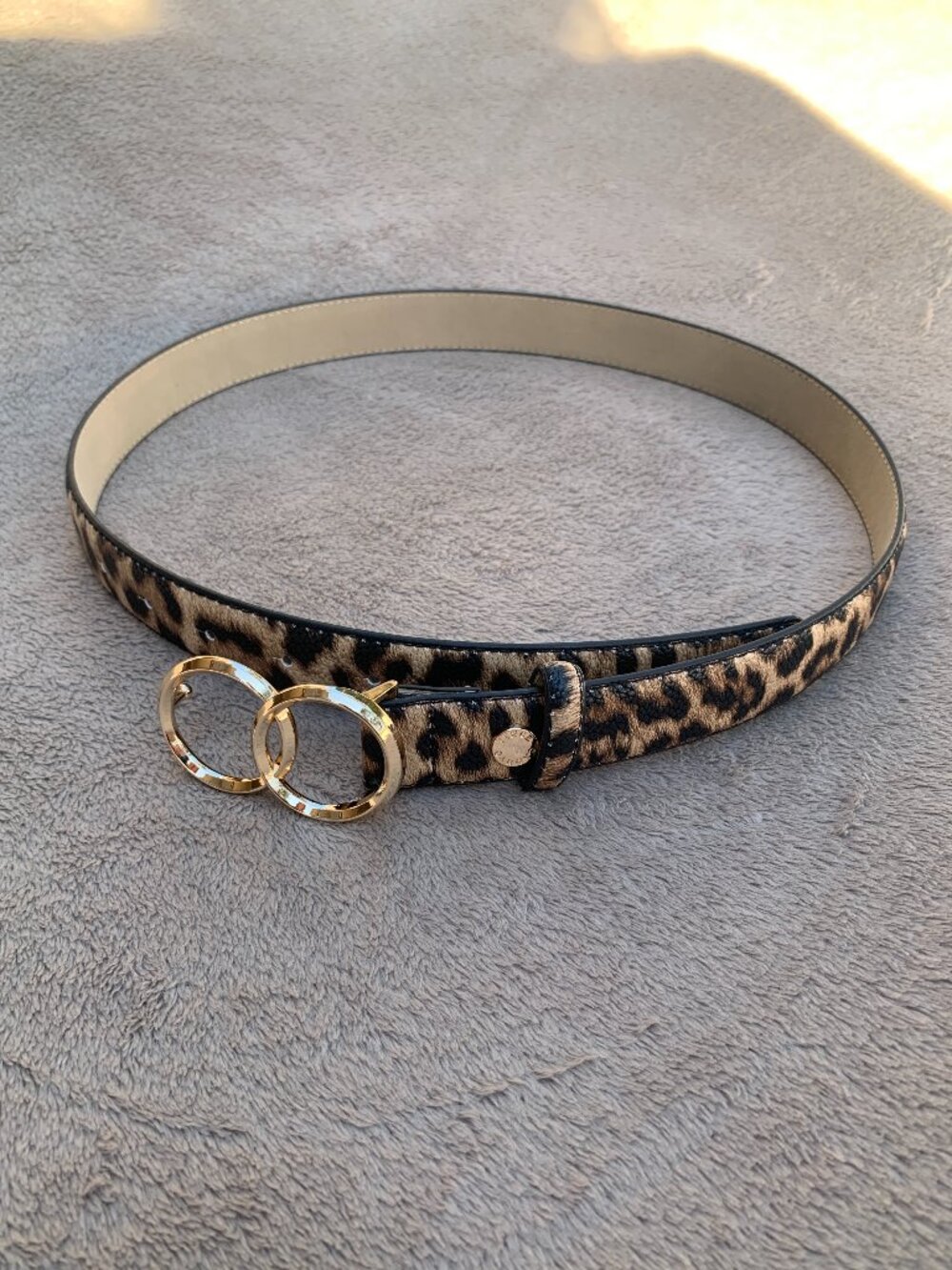 Vince Camuto Leopard Print Faux Leather Belt NWOT